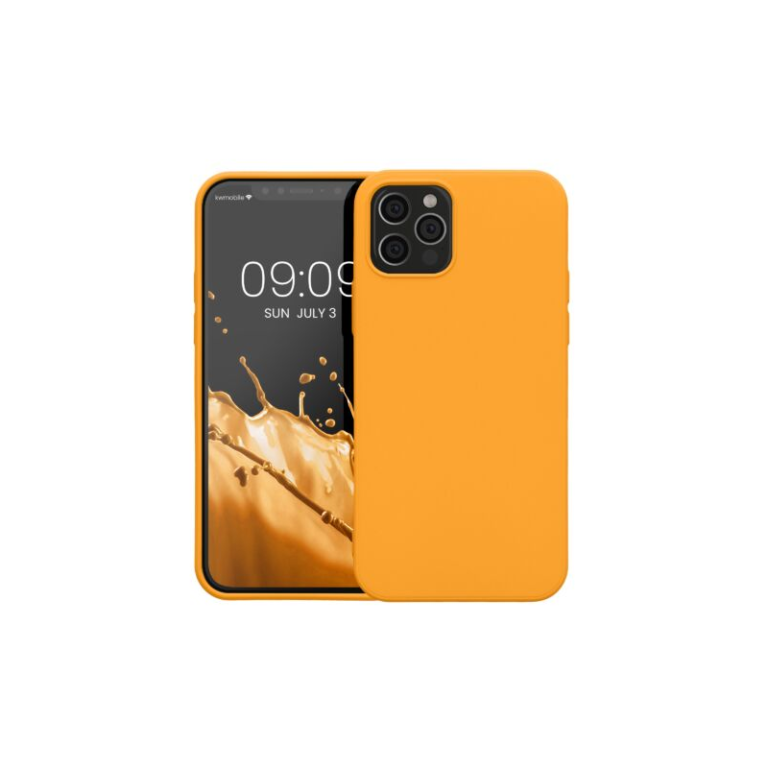 Husa Kwmobile pentru Apple iPhone 12/iPhone 12 Pro, Silicon, Portocaliu, 53844.150