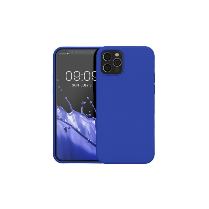 Husa Kwmobile pentru Apple iPhone 12/iPhone 12 Pro, Silicon, Albastru, 53844.134