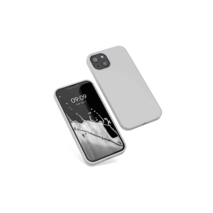 Husa Kwmobile pentru Apple iPhone 13, Silicon, Bej, 55878.96 Husa Kwmobile pentru Apple iPhone 13, Silicon, Bej, 55878.96