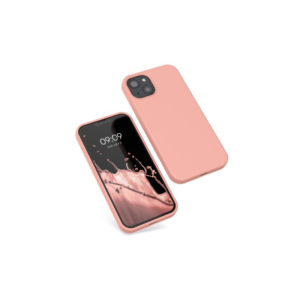 Husa Kwmobile pentru Apple iPhone 13, Silicon, Roz, 55878.199 Husa Kwmobile pentru Apple iPhone 13, Silicon, Roz, 55878.199