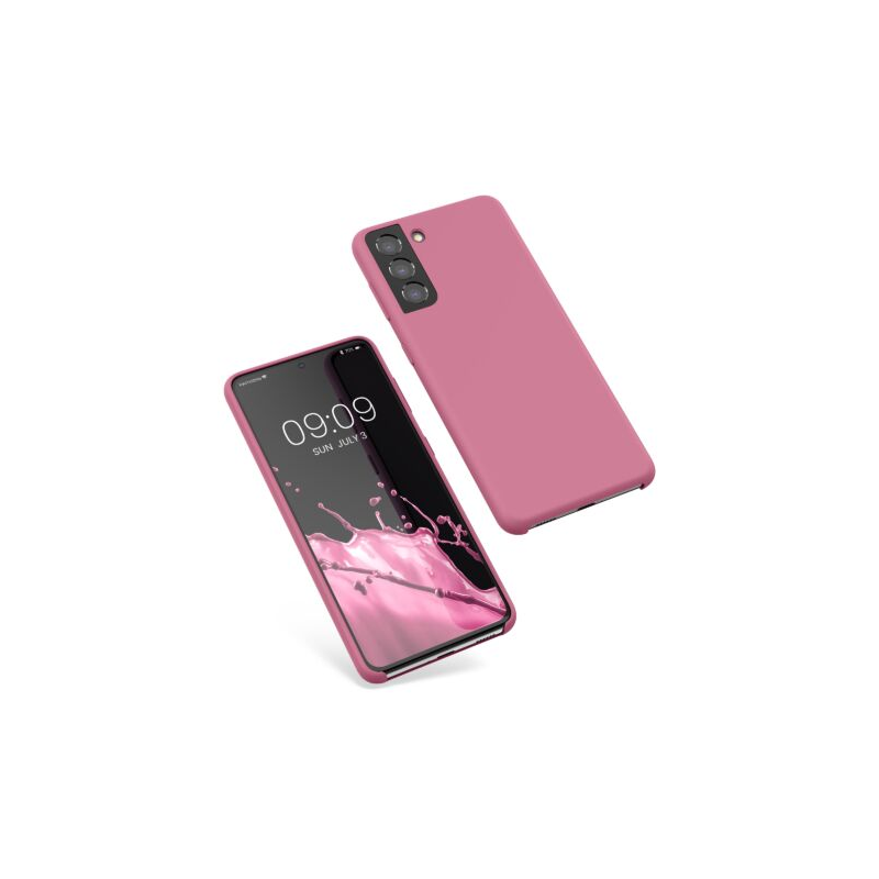 Husa Kwmobile pentru Samsung Galaxy S21, Silicon, Roz, 54056.212 Husa Kwmobile pentru Samsung Galaxy S21, Silicon, Roz, 54056.212