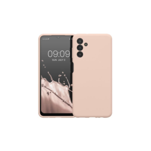 Husa Kwmobile pentru Samsung Galaxy A13 5G, Silicon, Crem, 59453.225 Husa Kwmobile pentru Samsung Galaxy A13 5G, Silicon, Crem, 59453.225
