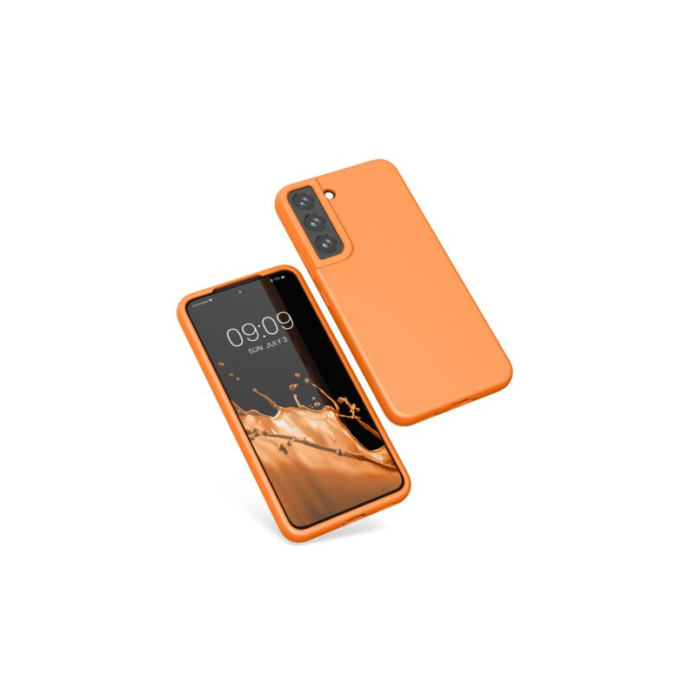 Husa Kwmobile pentru Samsung Galaxy S22, Silicon, Portocaliu, 56756.150
