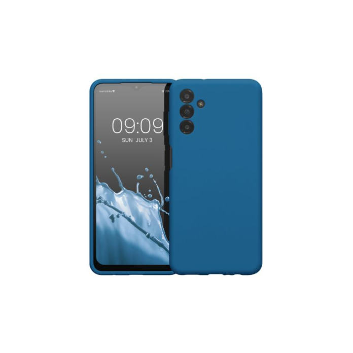 Husa Kwmobile pentru Samsung Galaxy A13 5G, Silicon, Albastru, 59453.228 Husa Kwmobile pentru Samsung Galaxy A13 5G, Silicon, Albastru, 59453.228