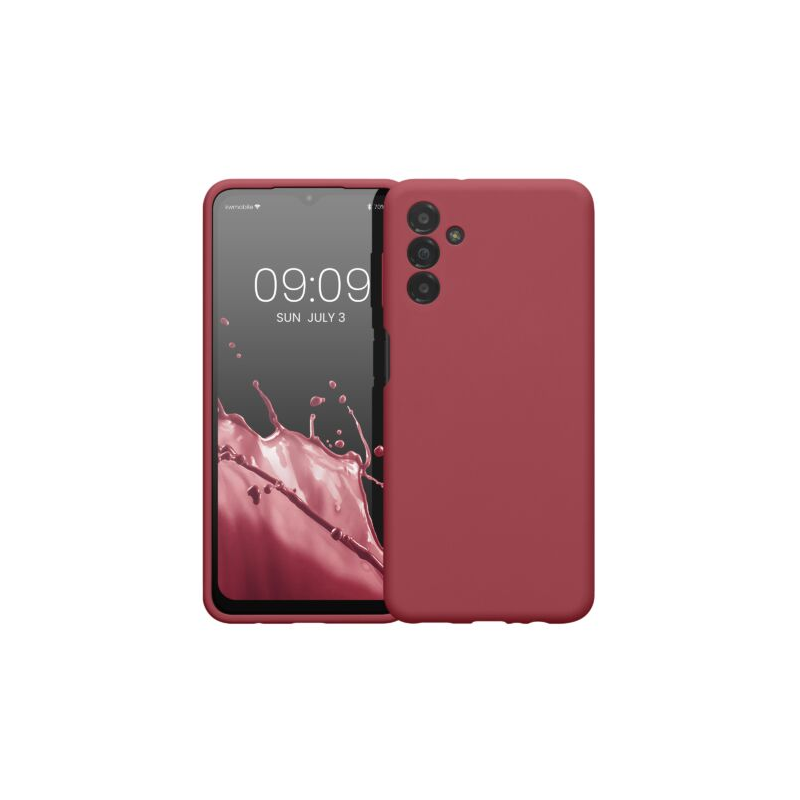 Husa Kwmobile pentru Samsung Galaxy A13 5G, Silicon, Rosu, 59453.167 Husa Kwmobile pentru Samsung Galaxy A13 5G, Silicon, Rosu, 59453.167