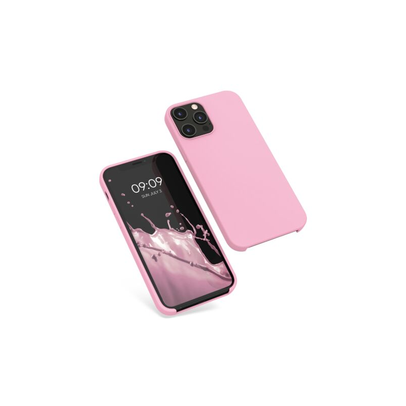 Husa Kwmobile pentru Apple iPhone 12 Pro Max, Silicon, Roz, 52644.110 Husa Kwmobile pentru Apple iPhone 12 Pro Max, Silicon, Roz, 52644.110