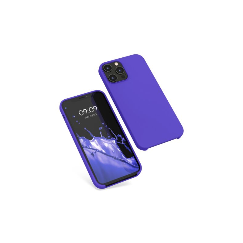 Husa Kwmobile pentru Apple iPhone 12 Pro Max, Silicon, Albastru, 52644.234 Husa Kwmobile pentru Apple iPhone 12 Pro Max, Silicon, Albastru, 52644.234