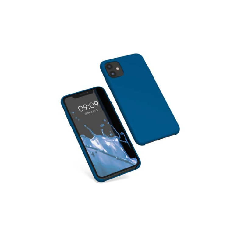 Husa Kwmobile pentru Apple iPhone 11, Silicon, Albastru, 49724.228