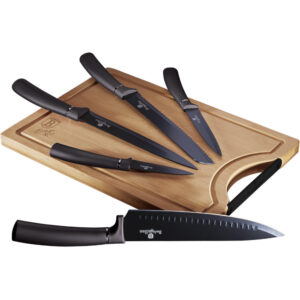 Set cutite 6 piese cu tocator Carbon Pro Berlinger Haus BH 2567 Set cutite 6 piese cu tocator Carbon Pro Berlinger Haus BH 2567