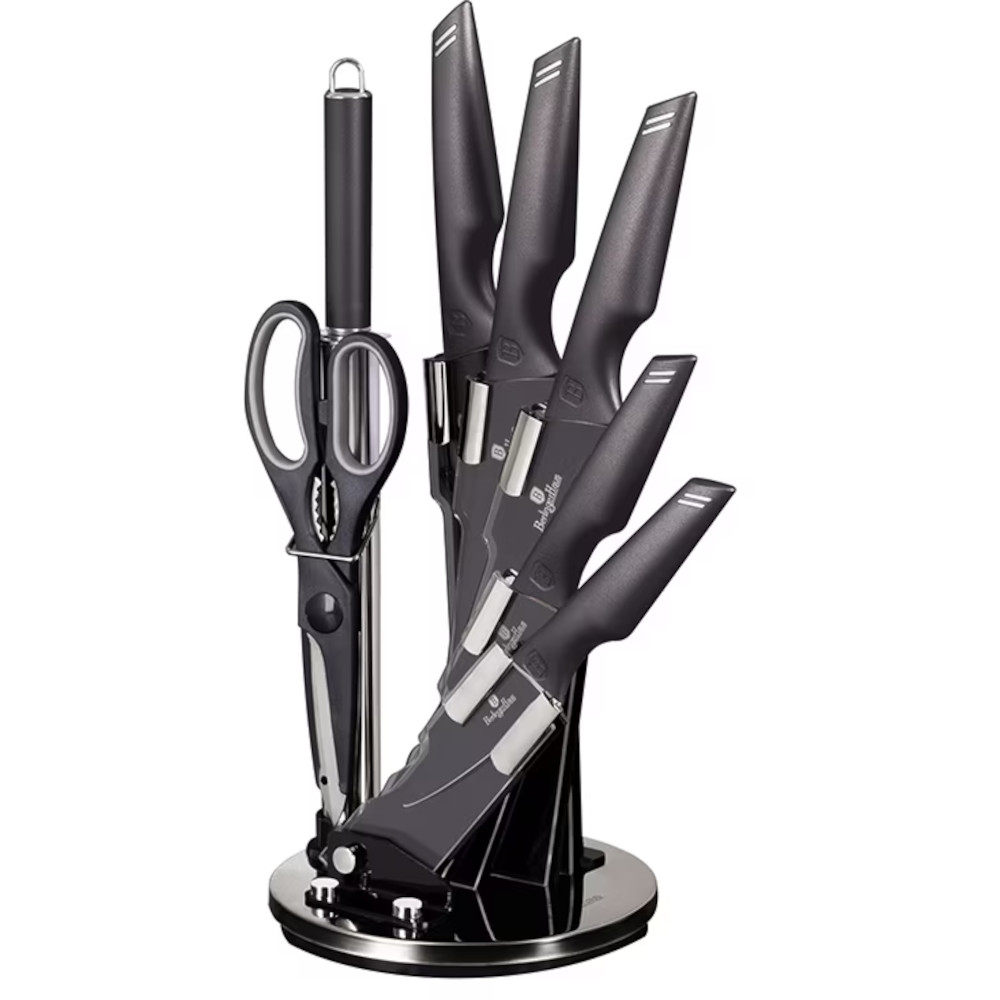 Set de cutite cu stativ 8 piese Carbon Pro Berlinger Haus BH 2586 Set de cutite cu stativ 8 piese Carbon Pro Berlinger Haus BH 2586