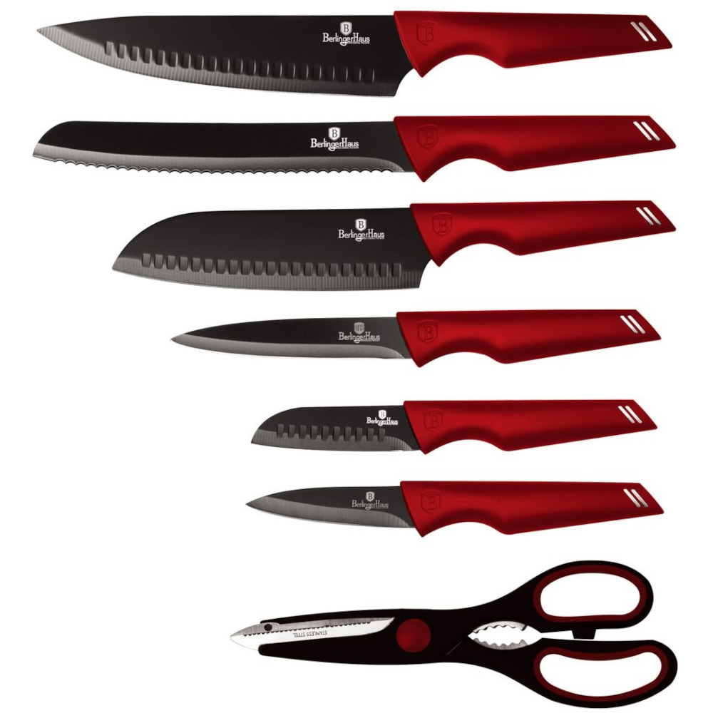 Set de cutite 7 piese Metalic Line Burgundy Berlinger Haus BH 2599 Set de cutite 7 piese Metalic Line Burgundy Berlinger Haus BH 2599