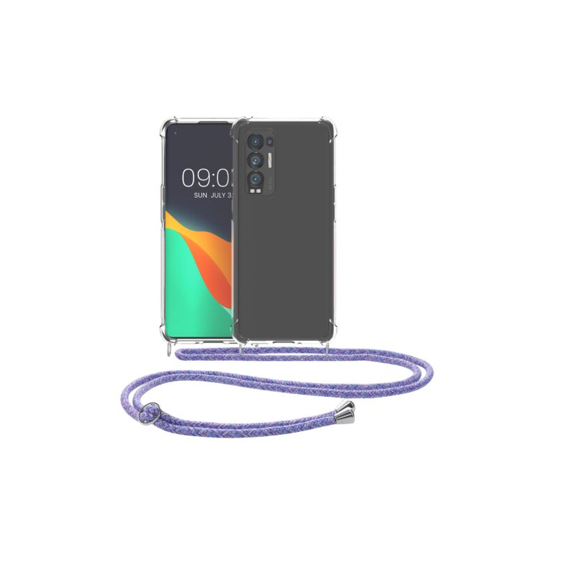 Husa Kwmobile pentru OPPO Find X3 Neo, Silicon, Transparent/Mov, 57265.108 Husa Kwmobile pentru OPPO Find X3 Neo, Silicon, Transparent/Mov, 57265.108
