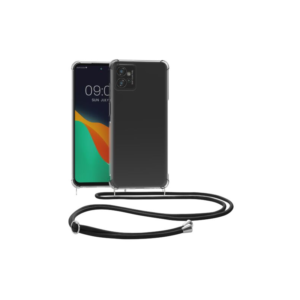 Husa Kwmobile pentru Motorola Moto G32, Silicon, Transparent/Negru, 59629.01 Husa Kwmobile pentru Motorola Moto G32, Silicon, Transparent/Negru, 59629.01