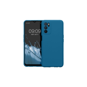 Husa Kwmobile pentru OPPO A16/A16s, Silicon, Albastru, 57572.224 Husa Kwmobile pentru OPPO A16/A16s, Silicon, Albastru, 57572.224