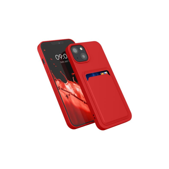 Husa Kwmobile pentru Apple iPhone 13, Silicon, Rosu, 55955.09