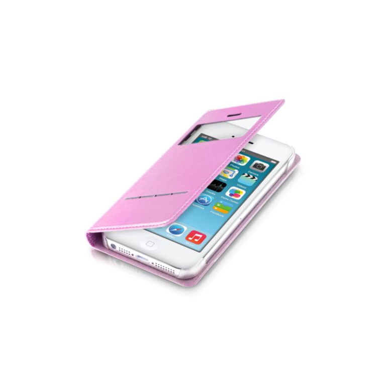 Husa pentru Apple iPhone 5/iPhone 5s/iPhone SE, Piele ecologica, Roz, 25302.08