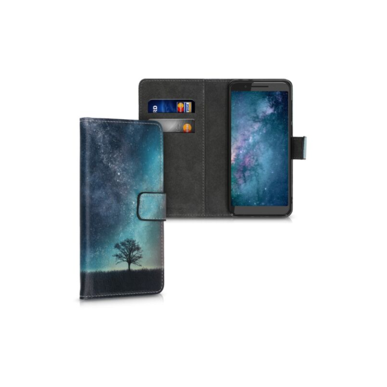 Husa pentru Alcatel 3 (2019)/3L (2019), Piele ecologica, Multicolor, 52075.02
