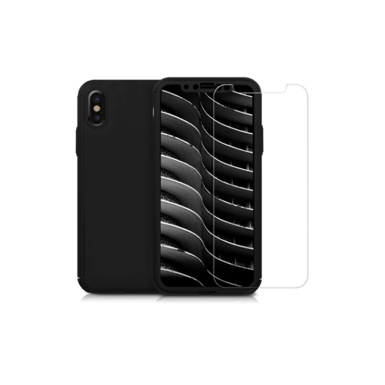 Husa pentru Apple iPhone X/iPhone XS, Policarbonat, Negru, 43751.68
