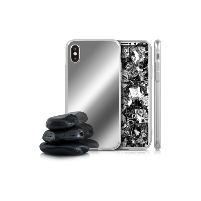 Husa pentru Apple iPhone X/iPhone XS, Silicon, Silver, 42510.35