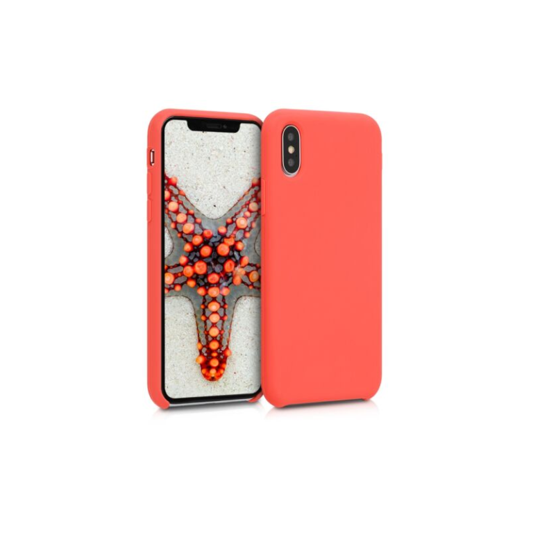 Husa pentru Apple iPhone X/iPhone XS, Silicon, Portocaliu, 46313.69