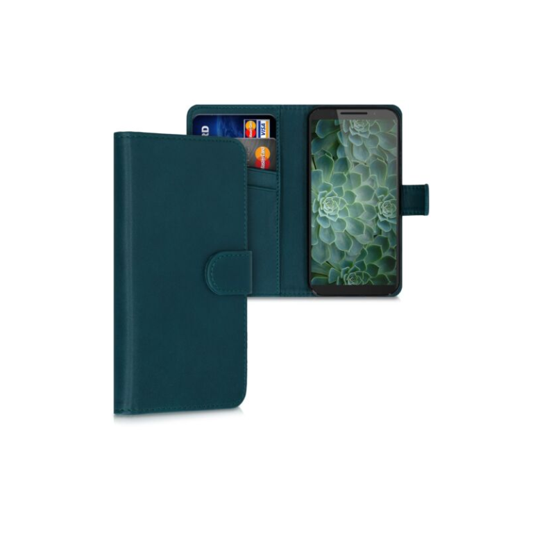 Husa pentru Alcatel 1S (2019), Piele ecologica, Verde, 48092.78
