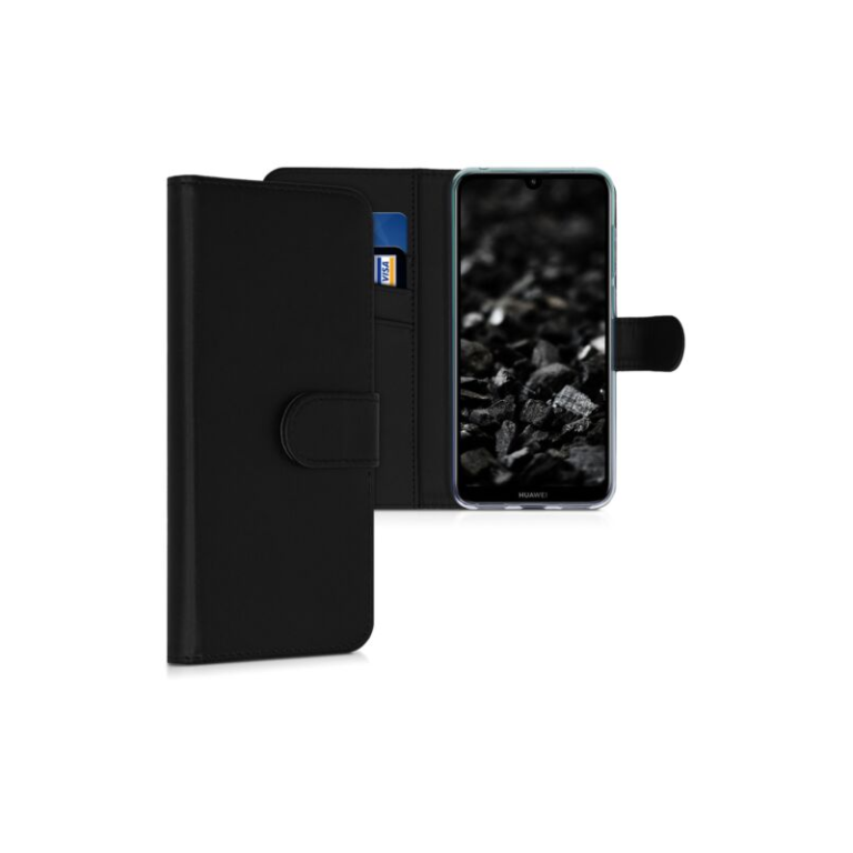Husa pentru Huawei Y7 (2019)/Y7 Prime (2019), Piele ecologica, Negru, 47663.01