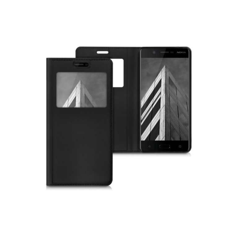 Husa pentru Nokia 5, Piele ecologica, Negru, 41241.01