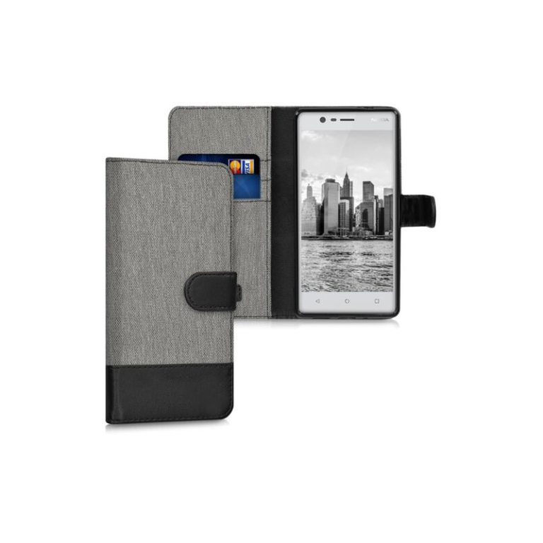 Husa pentru Nokia 3, Textil, Gri, 41108.01