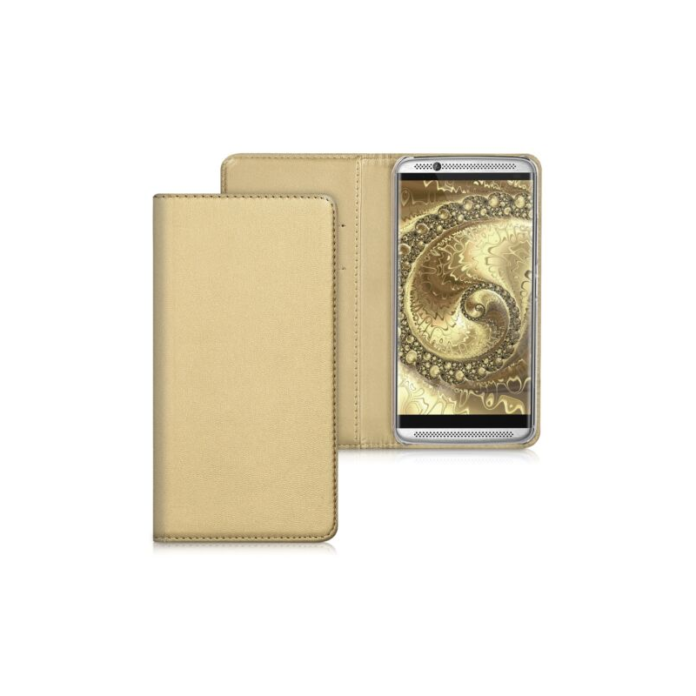 Husa pentru ZTE Axon 7, Piele ecologica, Gold, 39252.21 Husa pentru ZTE Axon 7, Piele ecologica, Gold, 39252.21