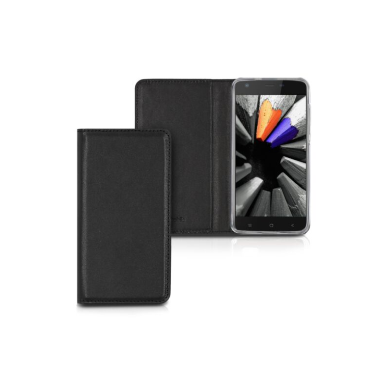 Husa pentru Blackview A7 Pro, Piele ecologica, Negru, 43717.01