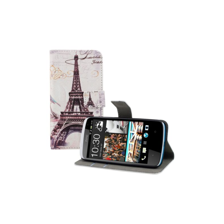 Husa pentru HTC Desire 500, Piele ecologica, Multicolor, 19038.01