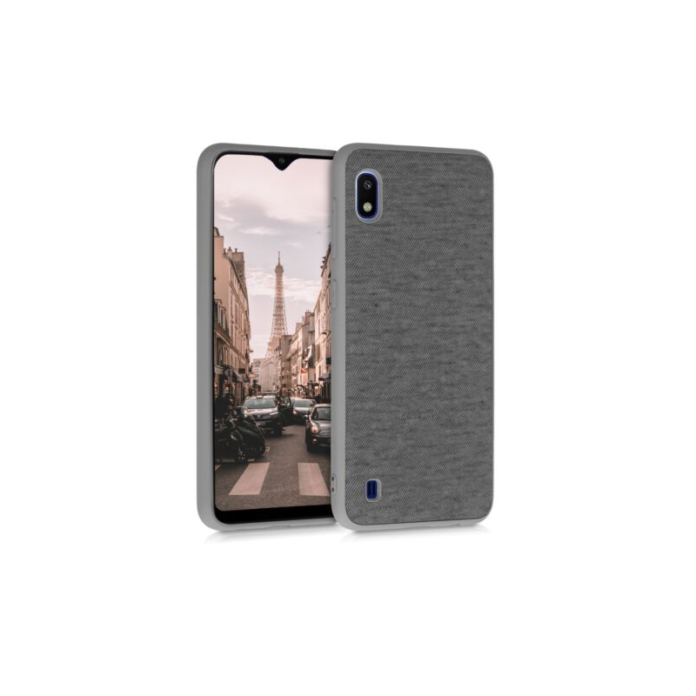 Husa pentru Samsung Galaxy A10, Textil, Gri, 51540.22
