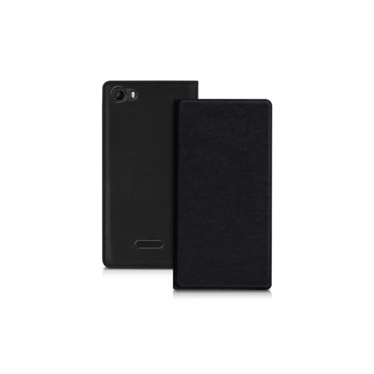Husa pentru Wiko Fever, Piele ecologica, Negru, 35967.01