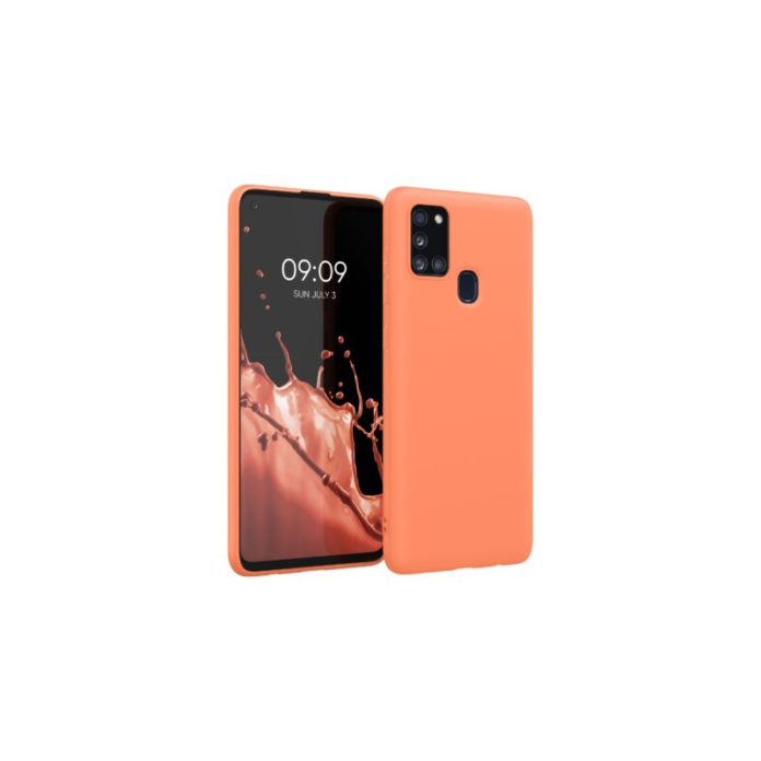 Husa pentru Samsung Galaxy A21s, Silicon, Portocaliu, 52494.203