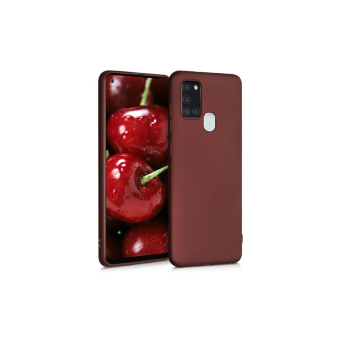 Husa pentru Samsung Galaxy A21s, Silicon, Rosu, 52495.178
