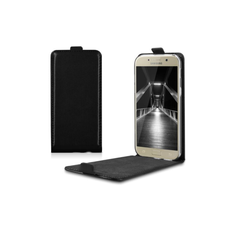 Husa pentru Samsung Galaxy A5 (2017), Piele ecologica, Negru, 40878.01