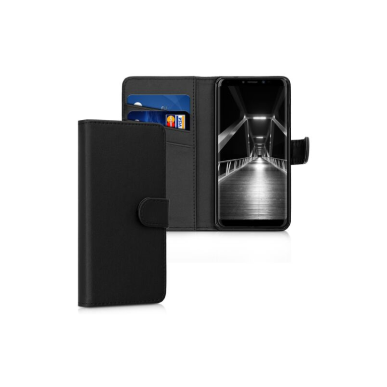 Husa pentru Wiko Harry 2, Piele ecologica, Negru, 46284.01