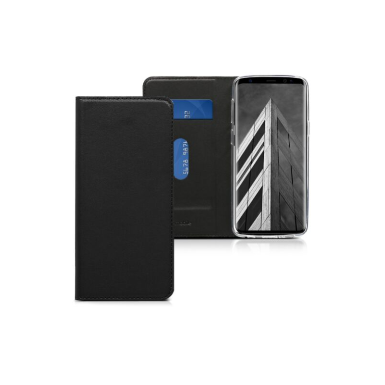 Husa pentru Samsung Galaxy S9, Piele ecologica, Negru, 44090.01