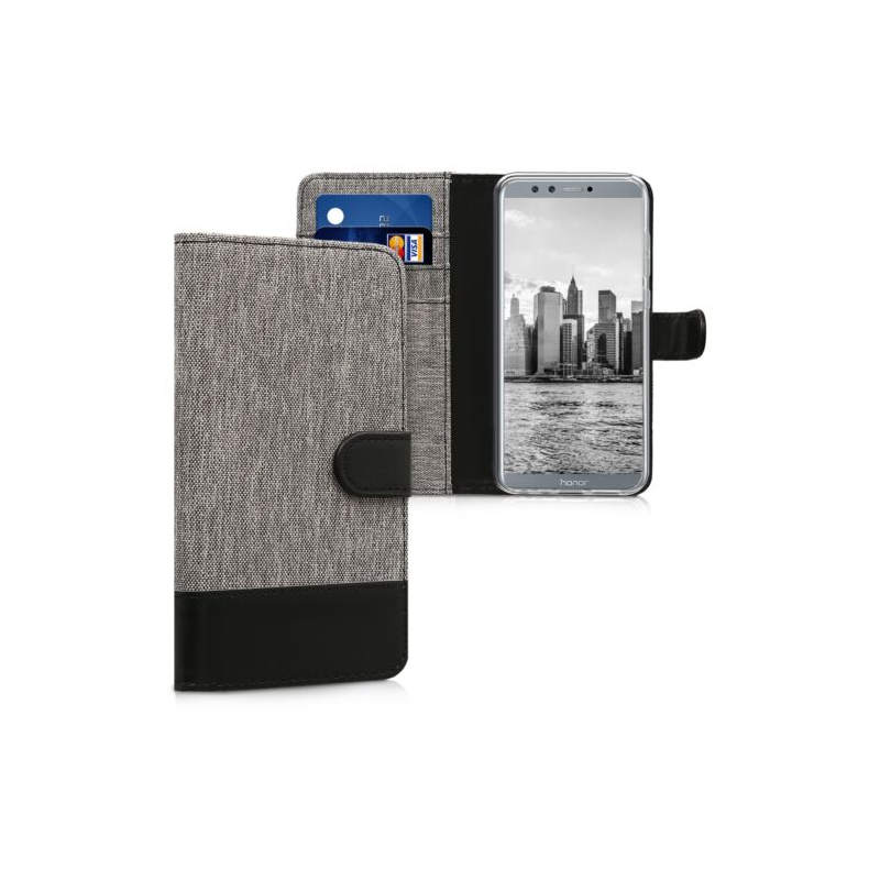 Husa pentru Huawei Honor 9 Lite, Textil, Gri, 44257.01 Husa pentru Huawei Honor 9 Lite, Textil, Gri, 44257.01