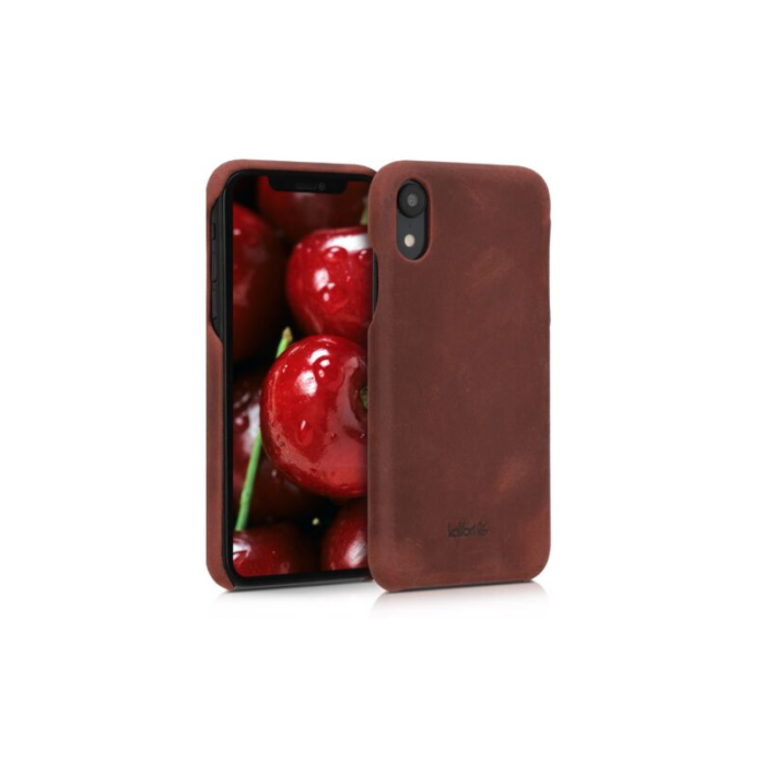 Husa pentru Apple iPhone XR, Piele naturala, Violet, 45955.13