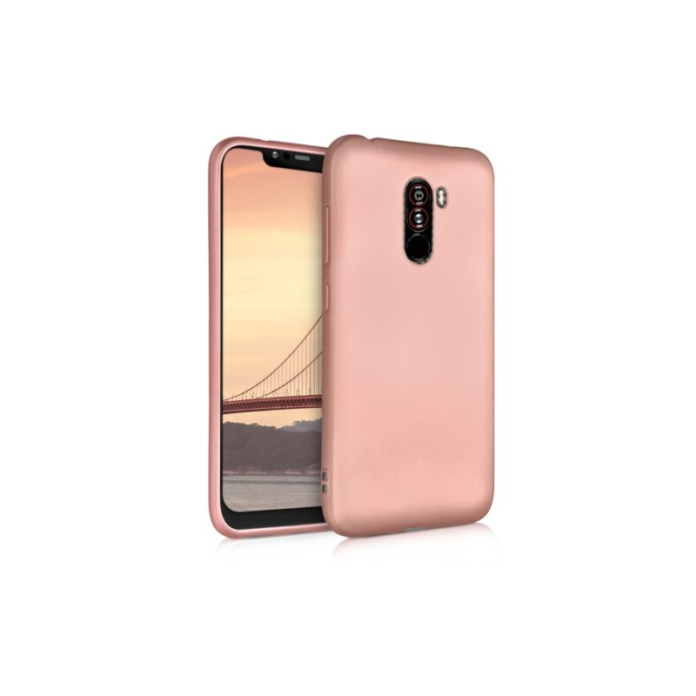 Husa pentru Xiaomi Pocophone F1, Silicon, Rose Gold, 46368.31 Husa pentru Xiaomi Pocophone F1, Silicon, Rose Gold, 46368.31