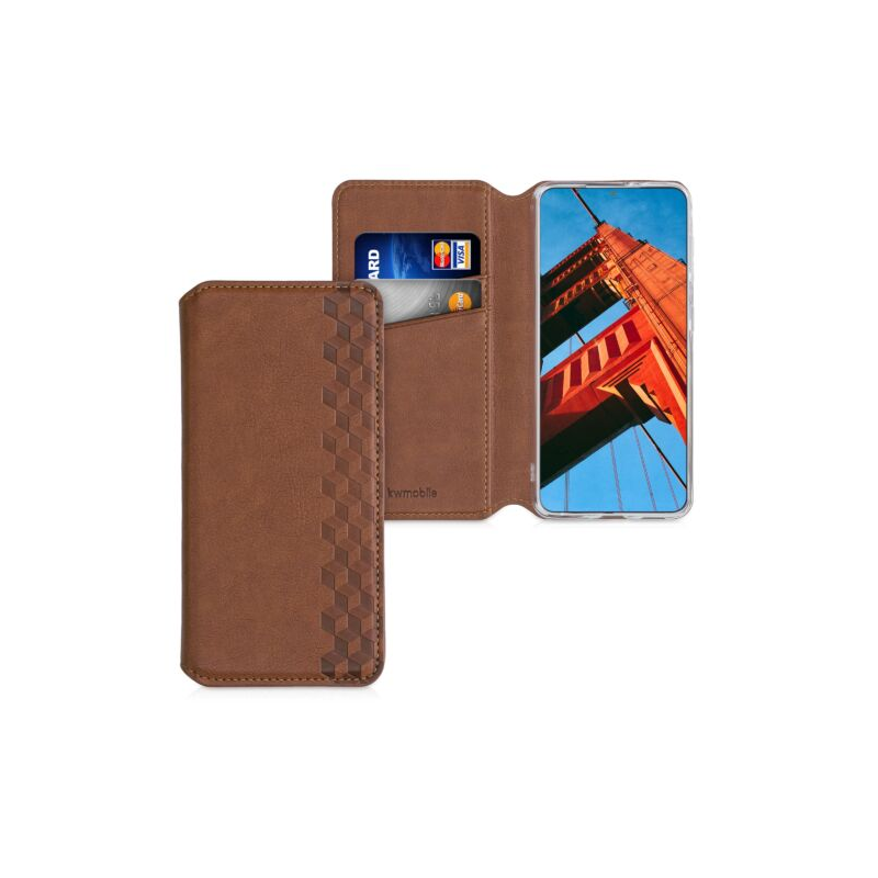Husa pentru Samsung Galaxy S21, Piele naturala, Maro, 54390.01 Husa pentru Samsung Galaxy S21, Piele naturala, Maro, 54390.01