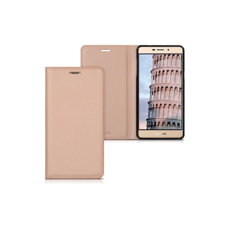 Husa pentru Coolpad Modena 2, Piele ecologica, Rose Gold, 40293.81 Husa pentru Coolpad Modena 2, Piele ecologica, Rose Gold, 40293.81