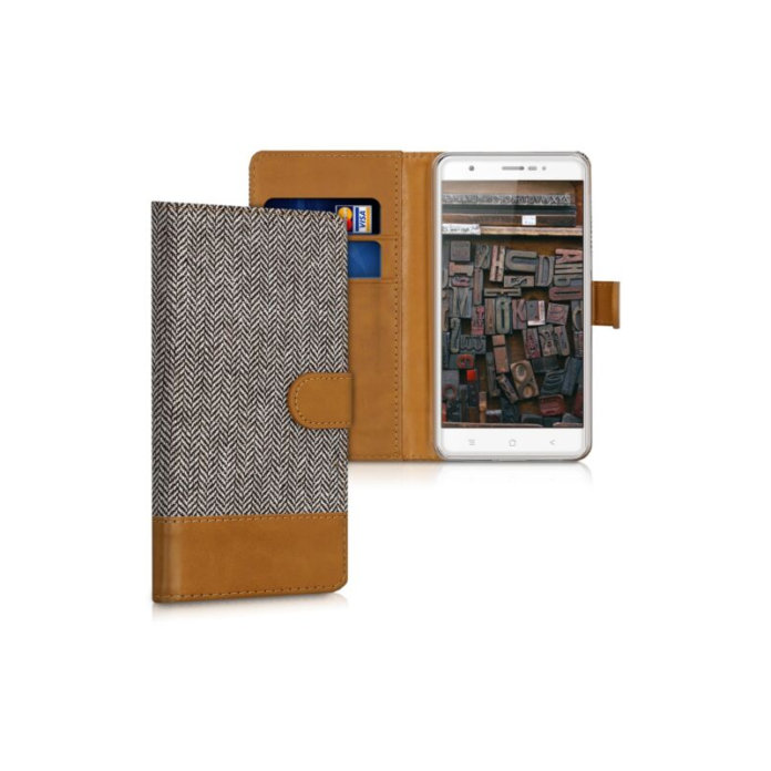 Husa pentru Blackview R6, Textil, Maro, 41650.02 Husa pentru Blackview R6, Textil, Maro, 41650.02
