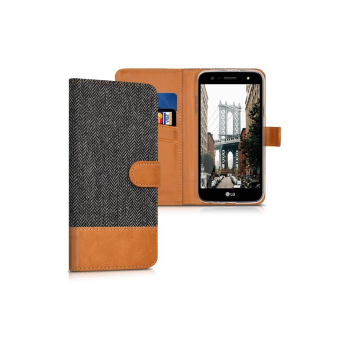 Husa pentru LG X Power 2, Textil, Maro, 41196.02