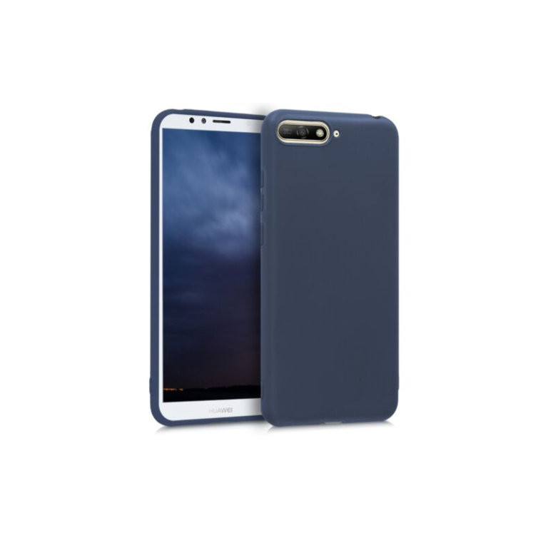 Husa pentru Huawei Y6 (2018), Silicon, Albastru, 44878.53