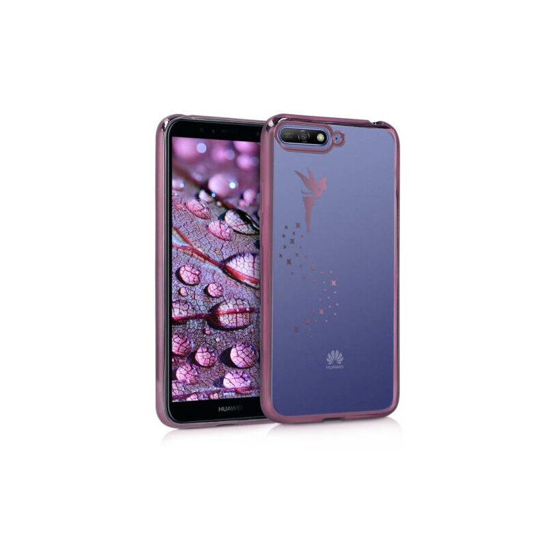 Husa pentru Huawei Y6 (2018), Silicon, Rose Gold, 45286.02 Husa pentru Huawei Y6 (2018), Silicon, Rose Gold, 45286.02
