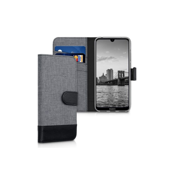 Husa pentru Huawei Y7 Pro (2019), Textil, Gri, 48369.01