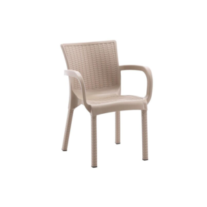 Scaun gradina/terasa, Chomik, plastic, ratan sintetic, cappuccino, 60x60x82 cm Scaun gradina/terasa, Chomik, plastic, ratan sintetic, cappuccino, 60x60x82 cm
