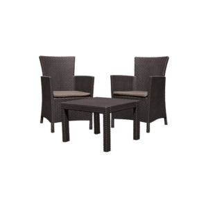 Set mobilier pentru gradina MCT Garden 25321, compus din 1 masa, 2 fotolii, ratan, Maro Set mobilier pentru gradina MCT Garden 25321, compus din 1 masa, 2 fotolii, ratan, Maro